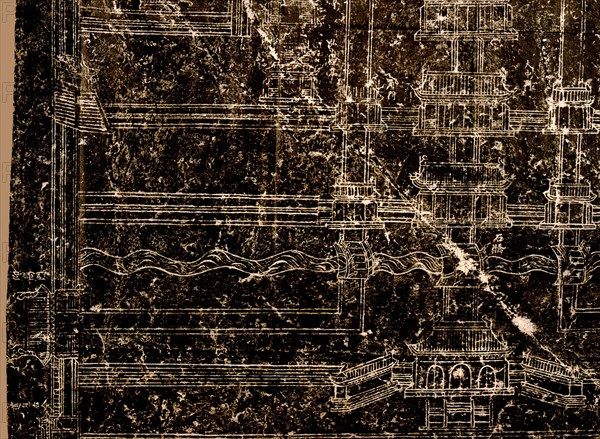 The layout of the Temple to Confucius (detail): a rubbing taken from a stele in the Forest of Steles, Xian