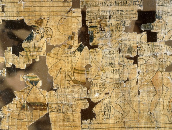 A detail from the Turin Papyrus which depicts scenes of prostitutes, their clients and various love making positions