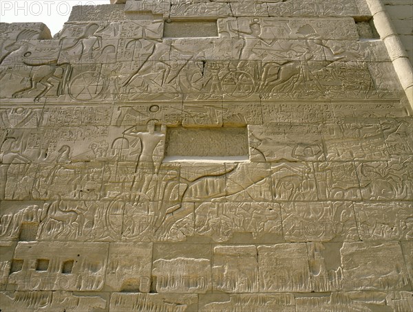 Relief from the northern wall of the hypostyle hall at the great temple of Amun