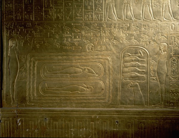 A detail of the second largest shrine of Tutankhamun