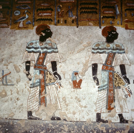 A Detail Of A Wall In The Tomb Of Ramesses Iii Painted With Scenes From The Book Photo12