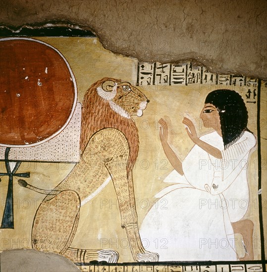 A detail of a painting in the tomb of Inherkha