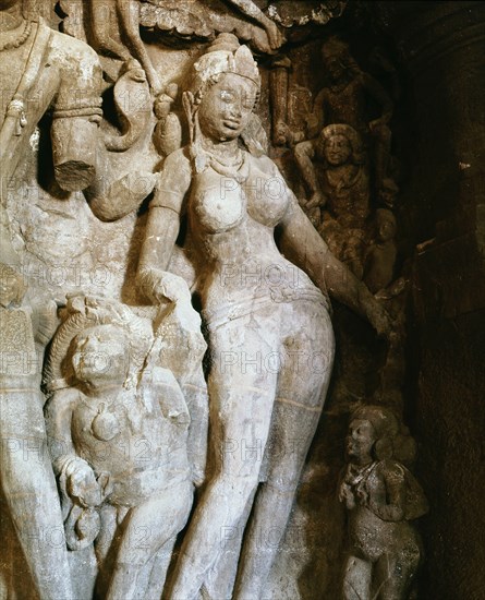 Temple sculpture at Elephanta