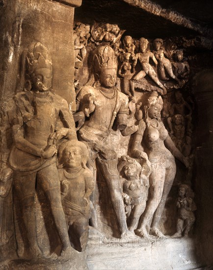 Temple sculpture at Elephanta