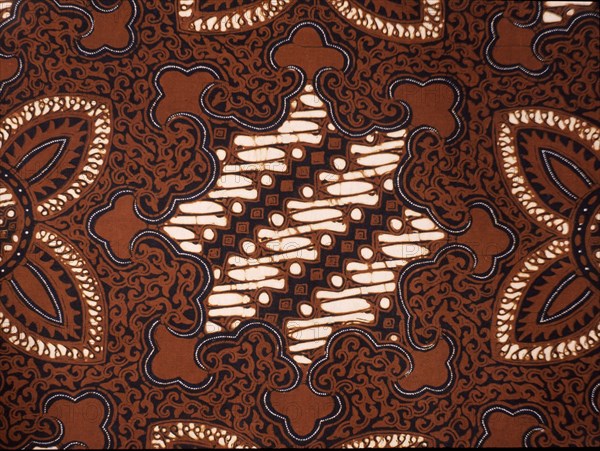 Detail of a batik kain with a design dating back to around 1900