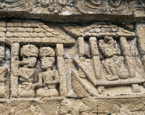 The reliefs, on the temples of the Lara Jonggrang complex, portray various deities or scenes taken from the great Hindu classics and especially the Ramayana