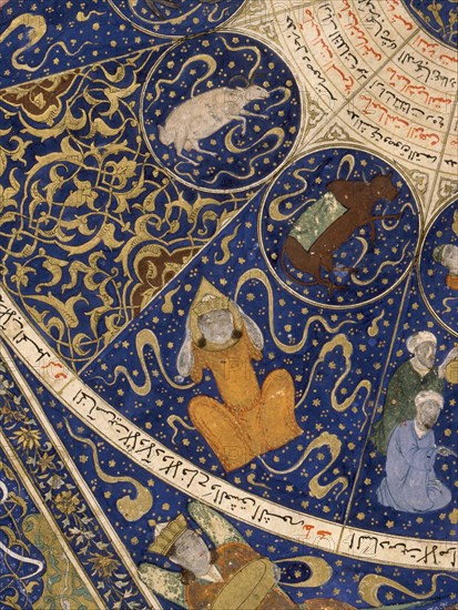 Horoscope of Prince Iskandar, grandson of Tamerlane (Timur) from The Book of the Birth of Iskandar (on 25th April 1384) by Imad al Din Mahmud al Kashi