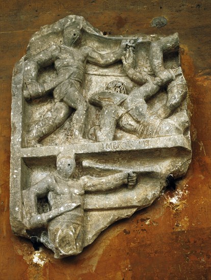 Relief with gladiators