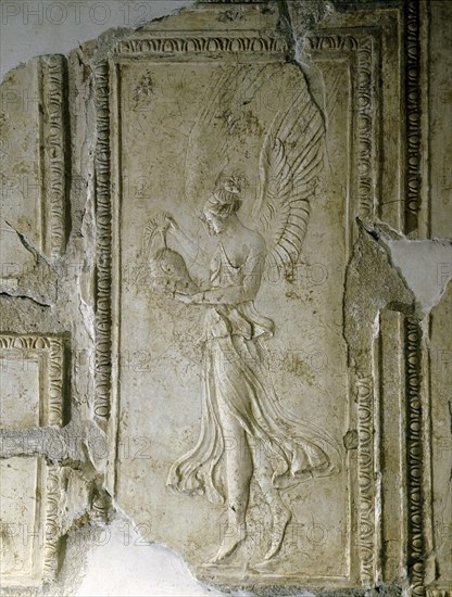 Stucco decoration from a house beneath the Villa Farnesina, Rome, dating from the late 1st century BC