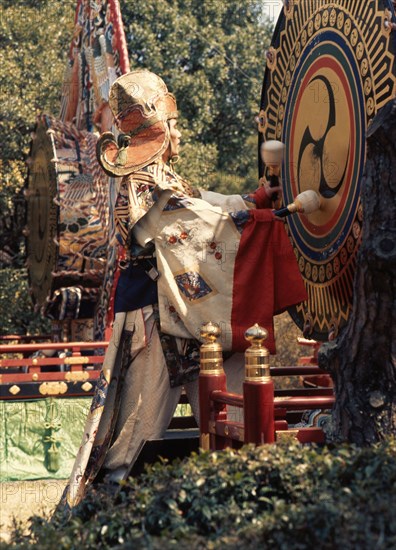 Musical performance at the Shinto temple, Ise