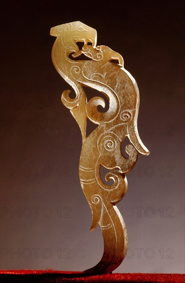 Jade pendant in the form of a phoenix