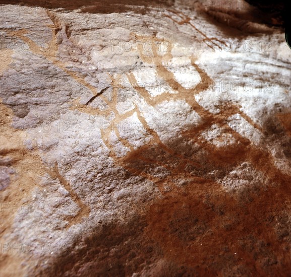 Cave paintings depicting the myths of the Dogon people including the creation myth and representations of Amma Serou falling from heaven