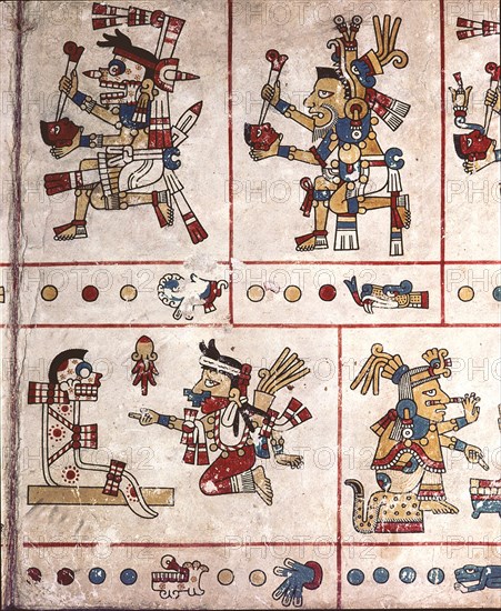 Page from the Codex Fejervary Mayer, a ritual codex used as a birth chart