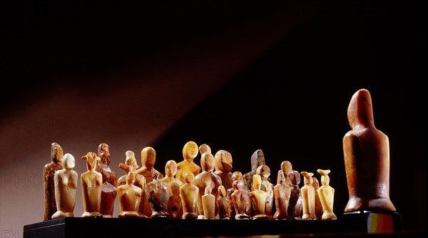 A collection of sea mammal ivory figurines