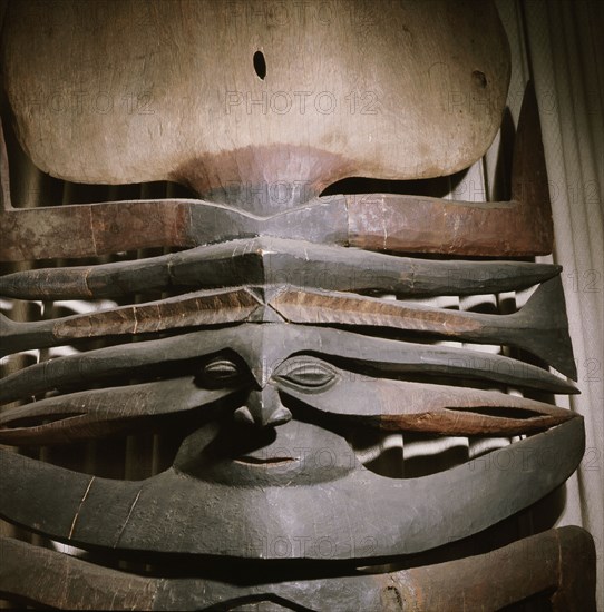 Detail of a carving from a mens meeting house