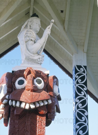 Queen Victoria presented this statue of herself to the Arawa tribe in appreciation of their loyalty to the crown during the wars of the 1860s