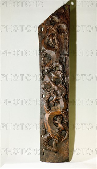 A front wall panel from a Taranaki storehouse