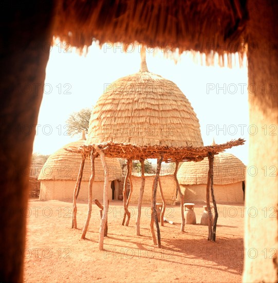 Throughout the Sahel crops are stored on raised platforms to protect them from vermin