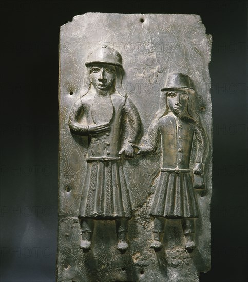 A plaque which decorated the palace of the Benin Obas