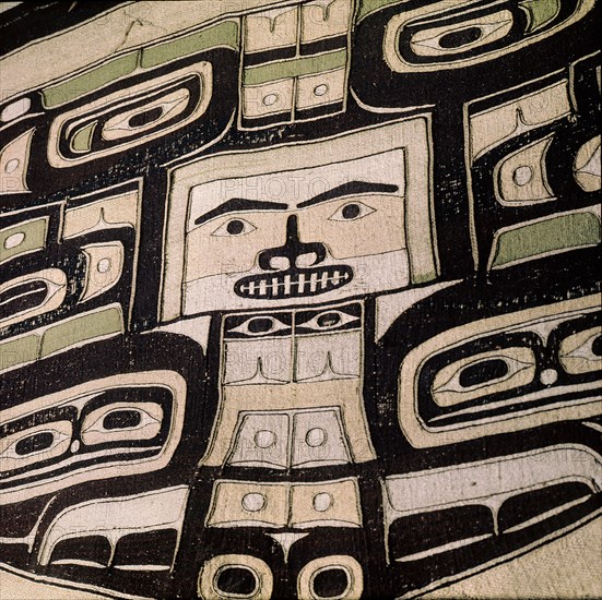 Chilkat cloak with a bear design