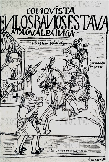 Facsimile of a drawing by Felipe Guaman Poma from his El Primer Nueva Coronica y Buen Gobierno