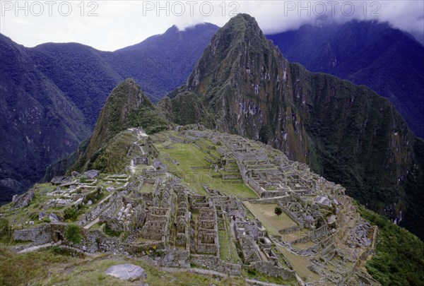 Panoramic view of Machu Picchu set in the Andes