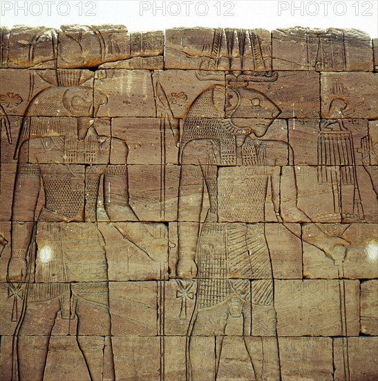 Frieze at the Meroitic temple complex at Naga