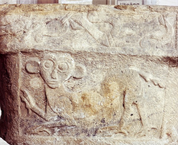 Relief from the side of a baptismal font