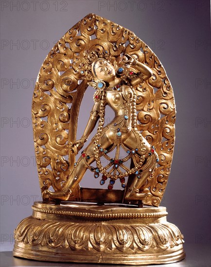 A statue of Naro Dakini, also known as Sarvabuddhadakini, The Dakini of all Buddhas