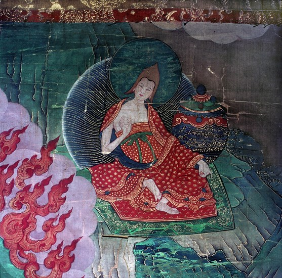 Thang Ka (sacred temple banner), used as an aid for meditation