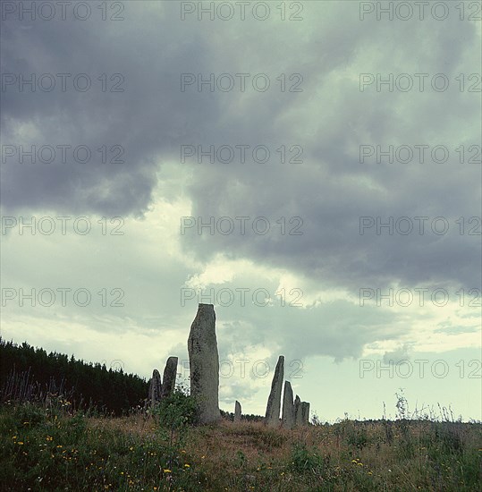 Burial site with stones forming the shape of a ship