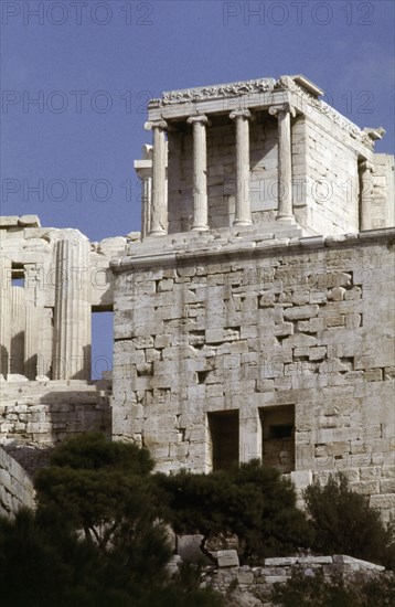 The Temple of Athena Nike and bastion