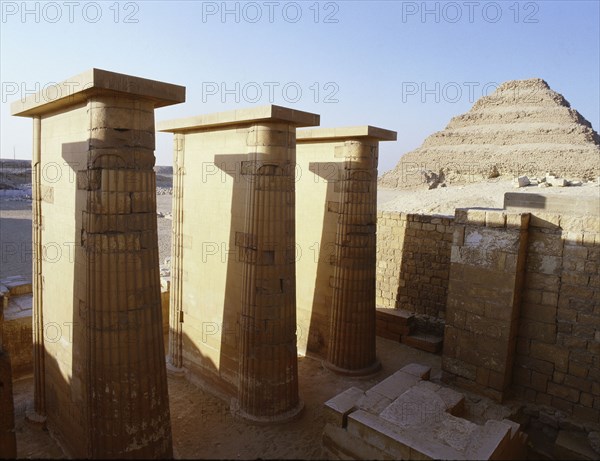 The gateway to the enclosure of the step pyramid of Zoser at Saqqara