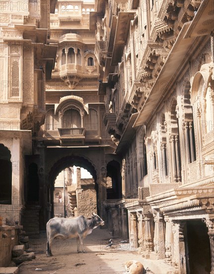 Jaisalmer, a town which for centuries commanded a strategic position on the camel train route from central Asia to India