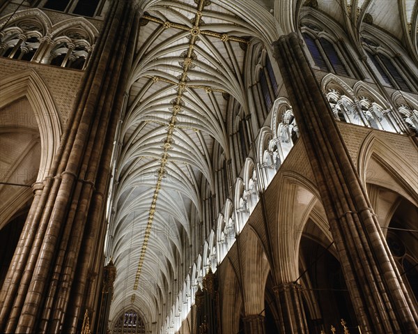 Vaulting of the nave looking towards the west