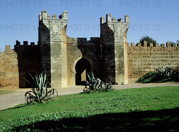 The Chellah Necropolis was completed by Abu l-Hasan on a Roman site