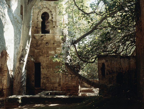 Inside the Chellah Necropolis whichwas completed by Abu l-Hasan and is where he lies buried