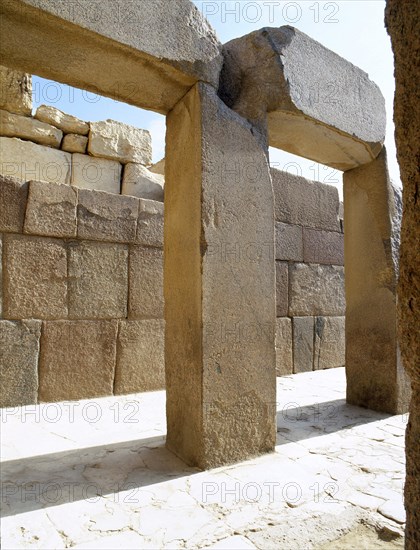 The valley temple of the pyramid of Khephren