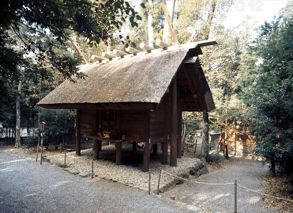 Ritual storehouse in the grounds of the main sanctuary of the Inner Shrine at Ise