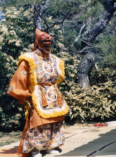 Performance of Bugaku, the dance associated with Gagaku, the ancient court music of Japan