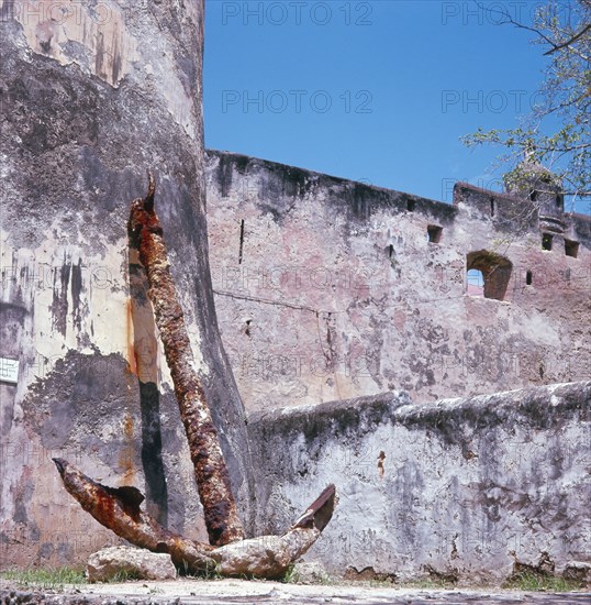 An old ship's anchor, probably Portuguese, recovered from Mombasa harbour