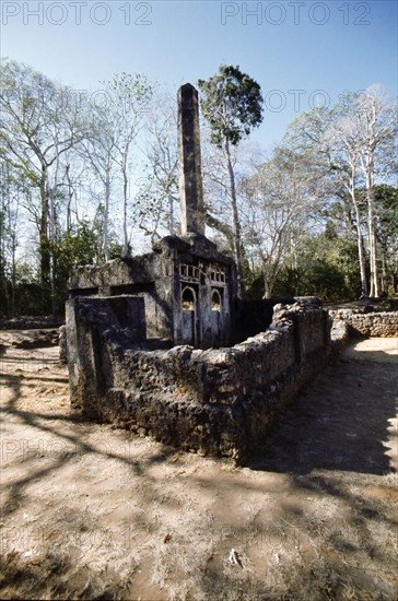 The ruins of Gedi, an important East African city and centre of the slave trade between c