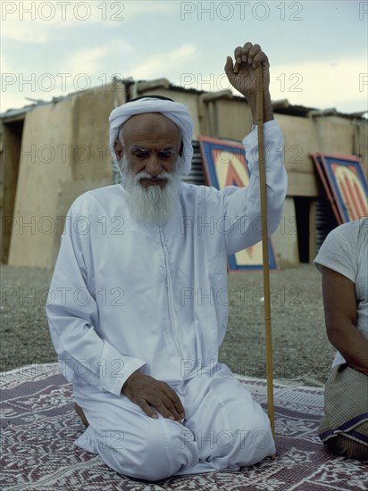 The 'urafaa', wise men who oversee the distribution of water at al-'Ain oasis