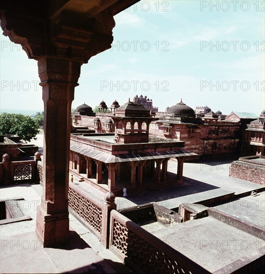 Fatehpur Sikri, a perfectly preserved Moghul city built by Akbar the Great, as his capital