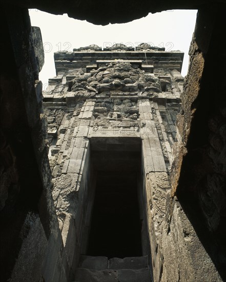 The temple complex at Lara Jonggrang consists of three main sanctuaries dedicated to Shiva, Brahma and Vishnu and three minor ones dedicated to particular forms of Shiva and Shiva's bull mount, Nandi