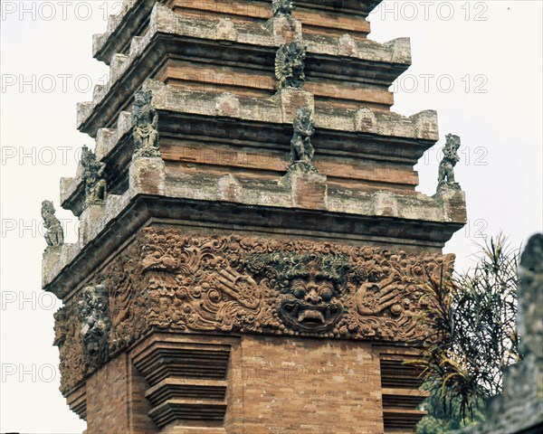 The tiered structure of Balinese Hindu shrines reproduces the three levels of the cosmos: the under-world, the world of humanity and the towering celestial mountain of the gods