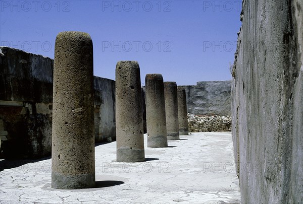 Mitla site in the Oaxaca valley with a complex of five palace groups