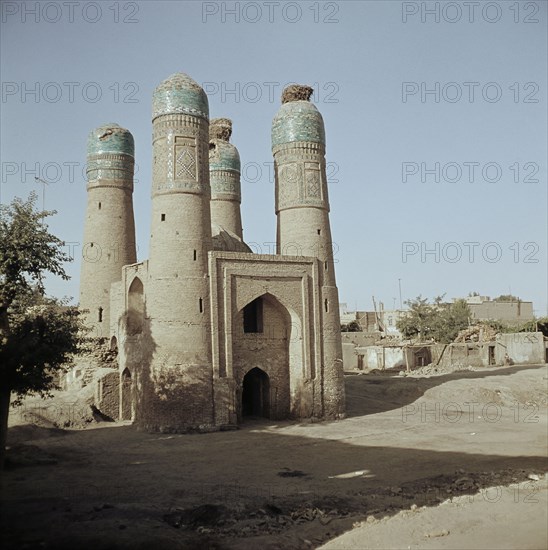 The Chor-Minor madrasa, built by the Caliph Niyazkul