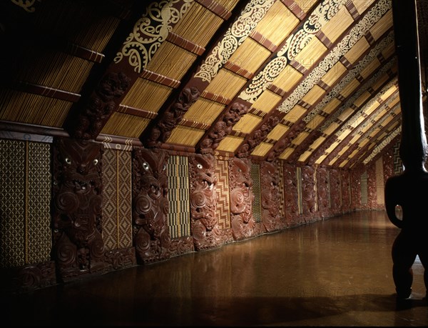 Te Hau-Ki-Turanga meeting house, built by the Ngati Kaipoho tribe in 1842