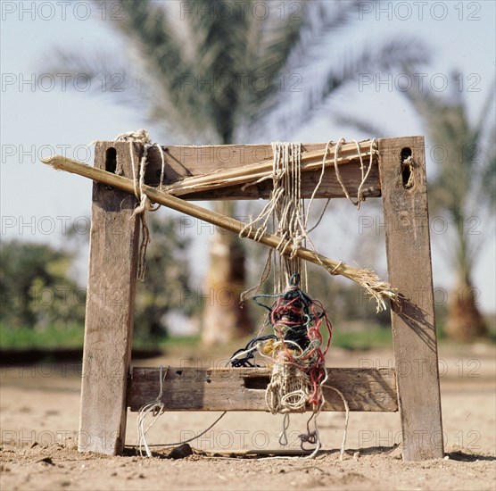 The type of loom which was used in the early days of the Ramses Wissa Wassef "experiment"